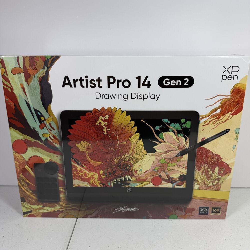XPPen Artist Pro 14 Gen 2 Drawing Tablet Display 16384 Pressure FHD 1920x1200